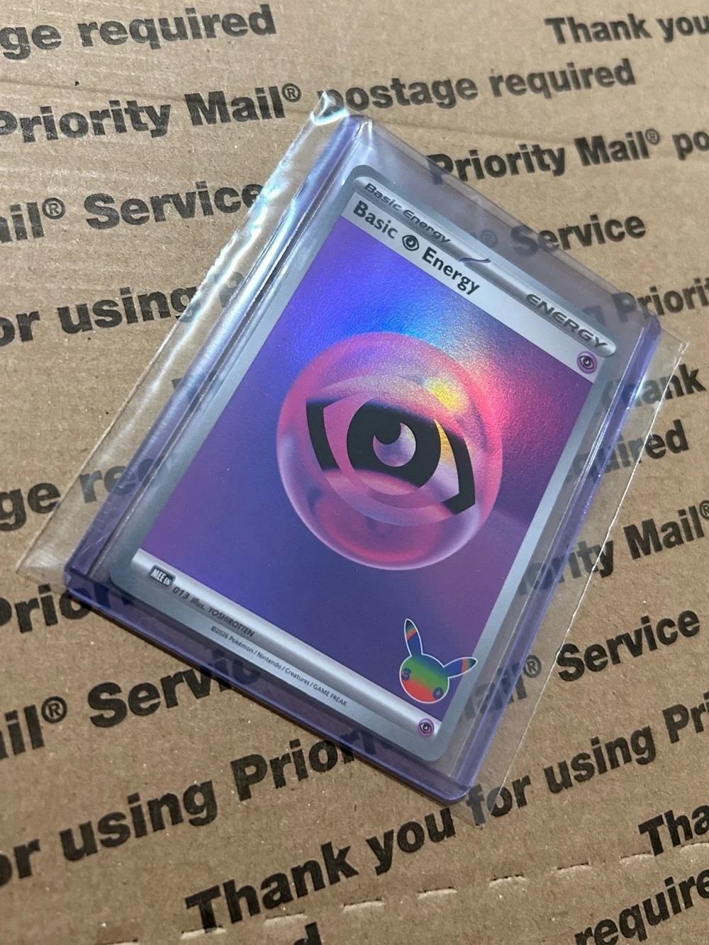 Holo Psychic Basic Energy 30th Celebration Pokemon TCG Card No. 013